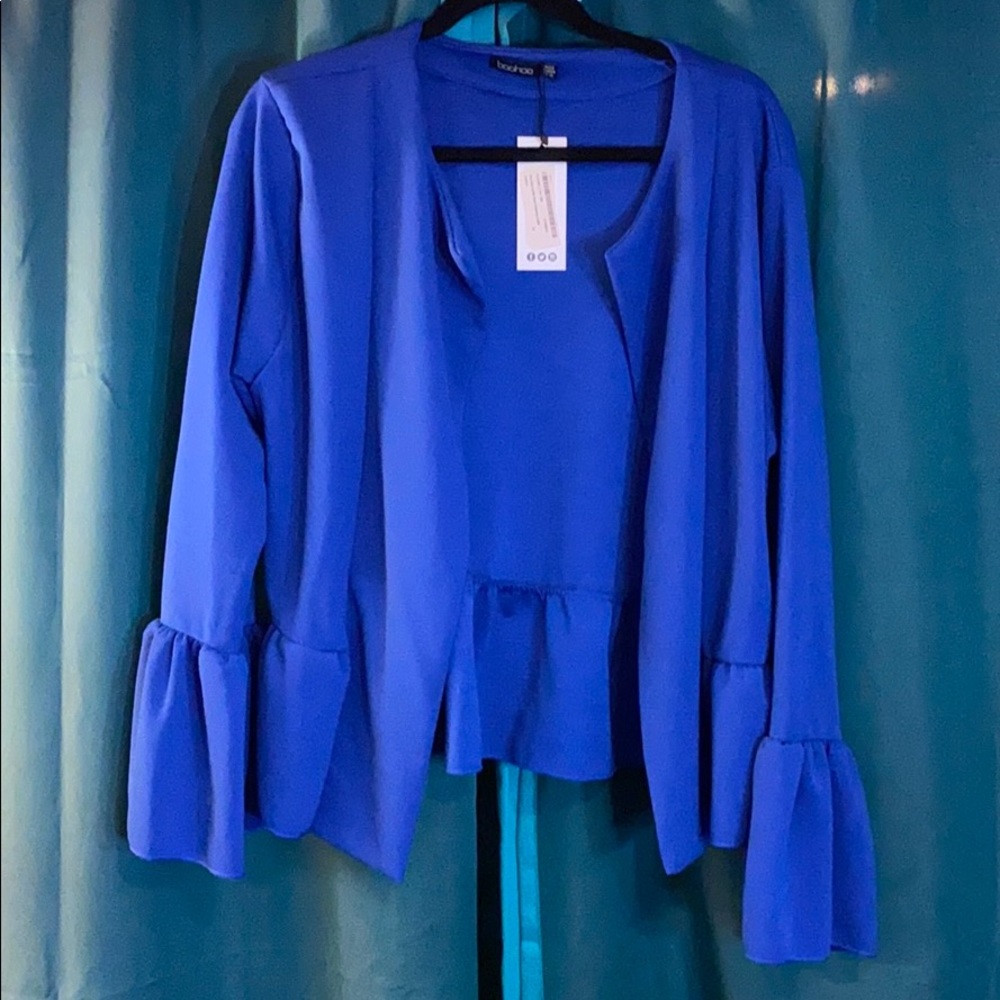 Peplum Jacket with Bell Sleeves